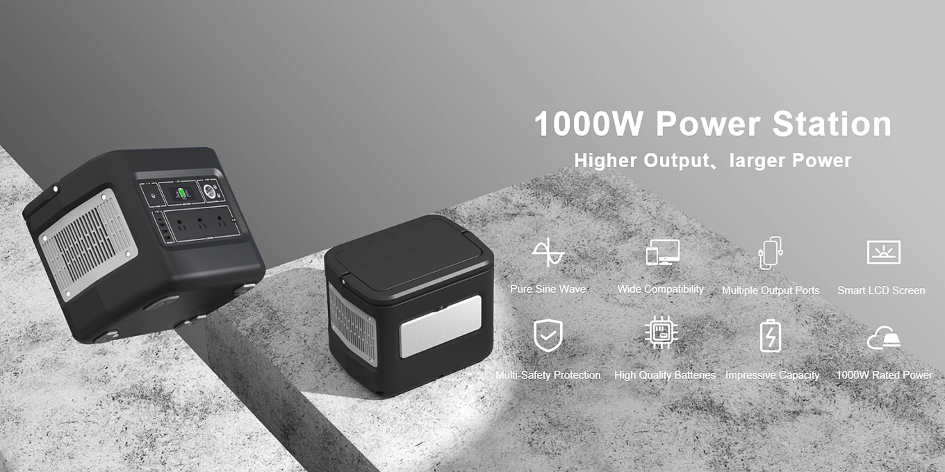 Gerador solar recarregável 1000W para carregamento móvel