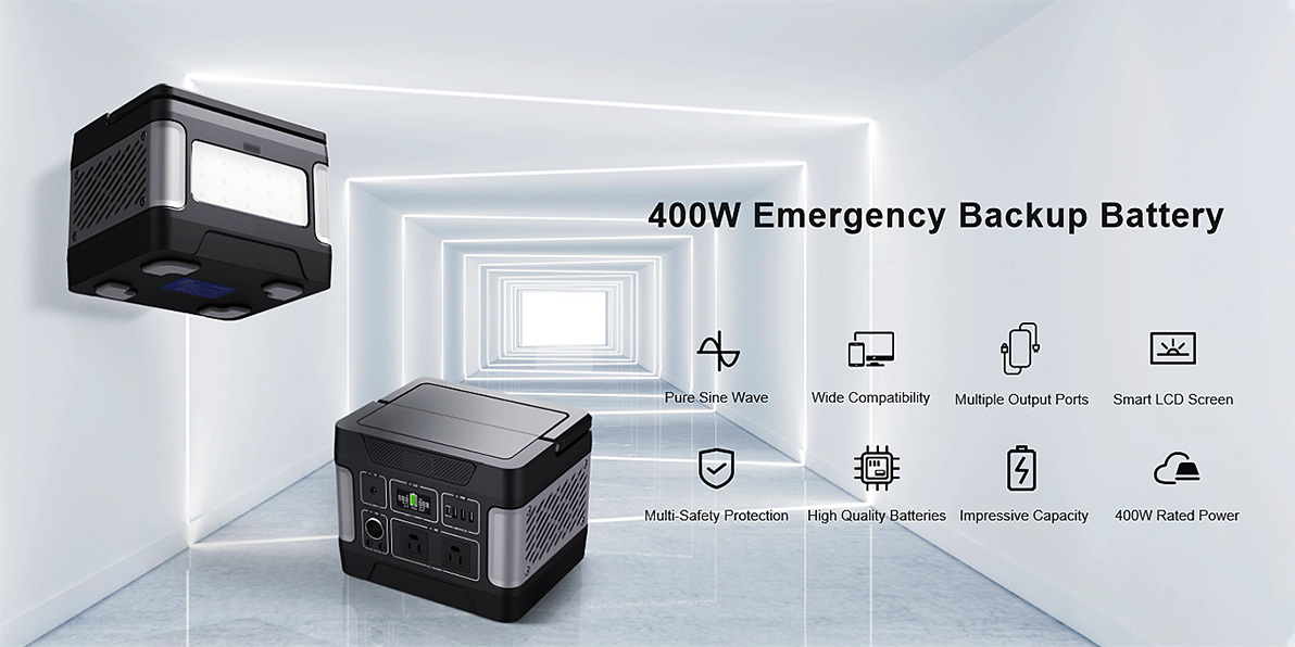 Gerador solar de emergência de armazenamento de energia 400W para carregamento